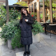 小小家 小个子小码娃娃领中长款羽绒服24冬新款直筒加厚柔软外套