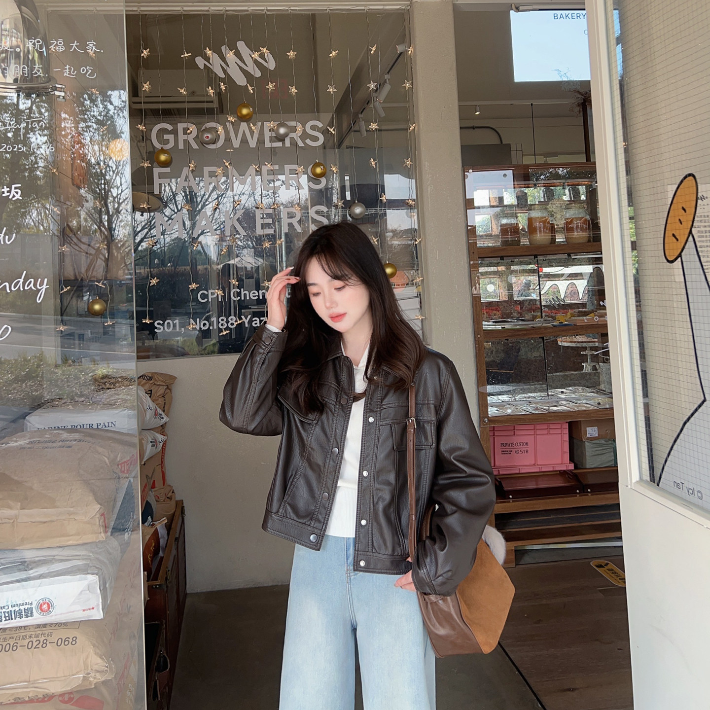 小小家小个子 正肩加绒加厚柔软仿小羊皮衣冬季显瘦上衣外套夹克,女装/女士精品,短外套,淘宝优惠券,粉丝福利购,淘宝优惠卷