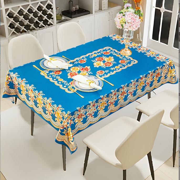 新款桌布免洗防水防油餐桌台布家用方桌书桌长方形茶几桌垫格子