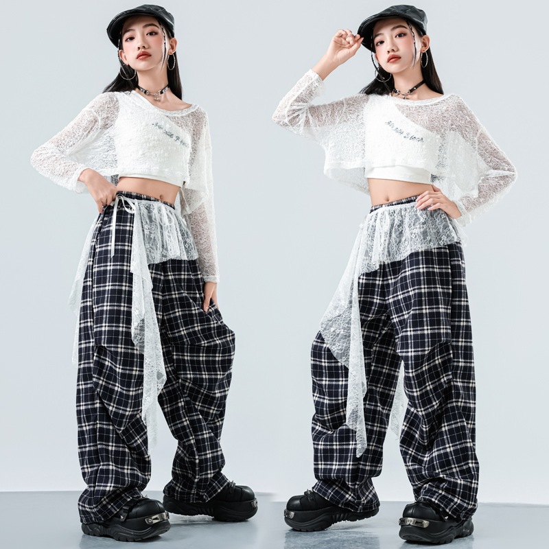 女童时髦jazz爵士舞现代舞演出服