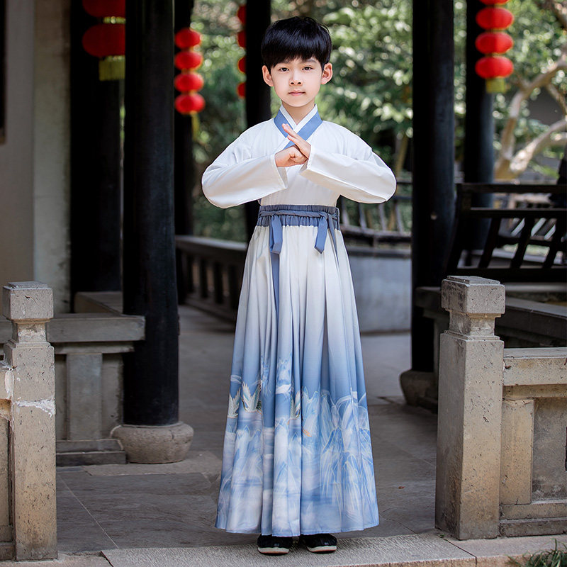 儿童汉服男童春秋古代唐装男孩子中国风帅气少爷国学表演出服套装