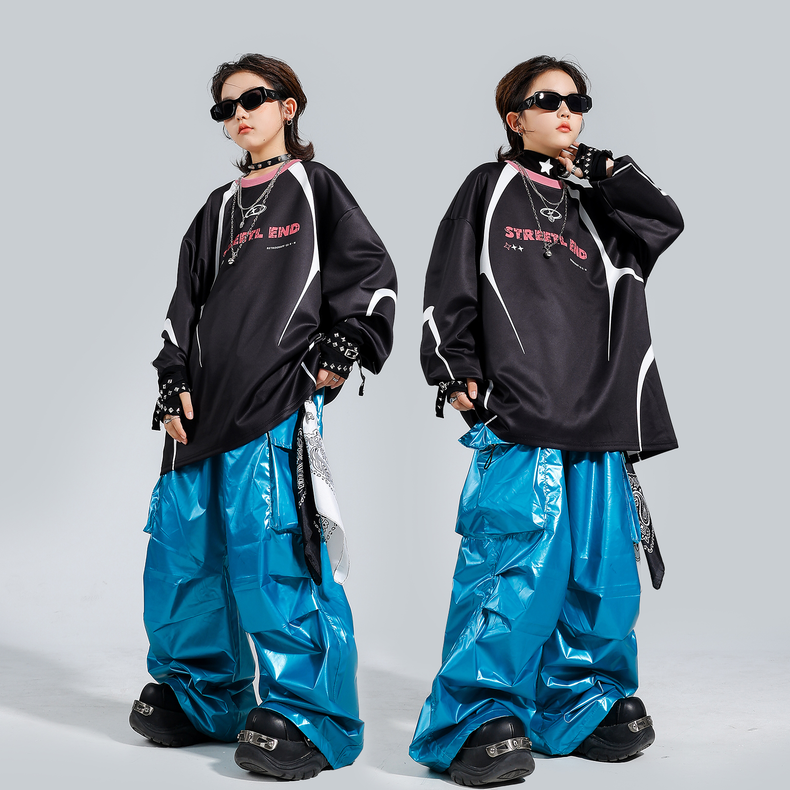 儿童帅气元旦嘻哈街舞演出服套装