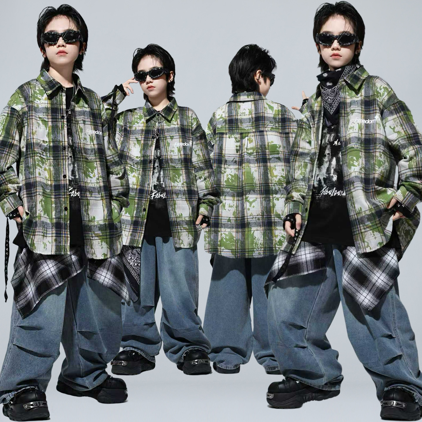 儿童嘻哈hiphop街舞服爵士舞潮服