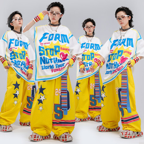 儿童宽松T恤嘻哈hiphop街舞服装