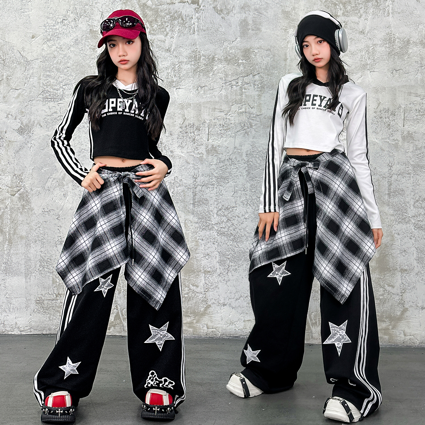 女童露脐上衣jazz爵士舞韩舞潮服