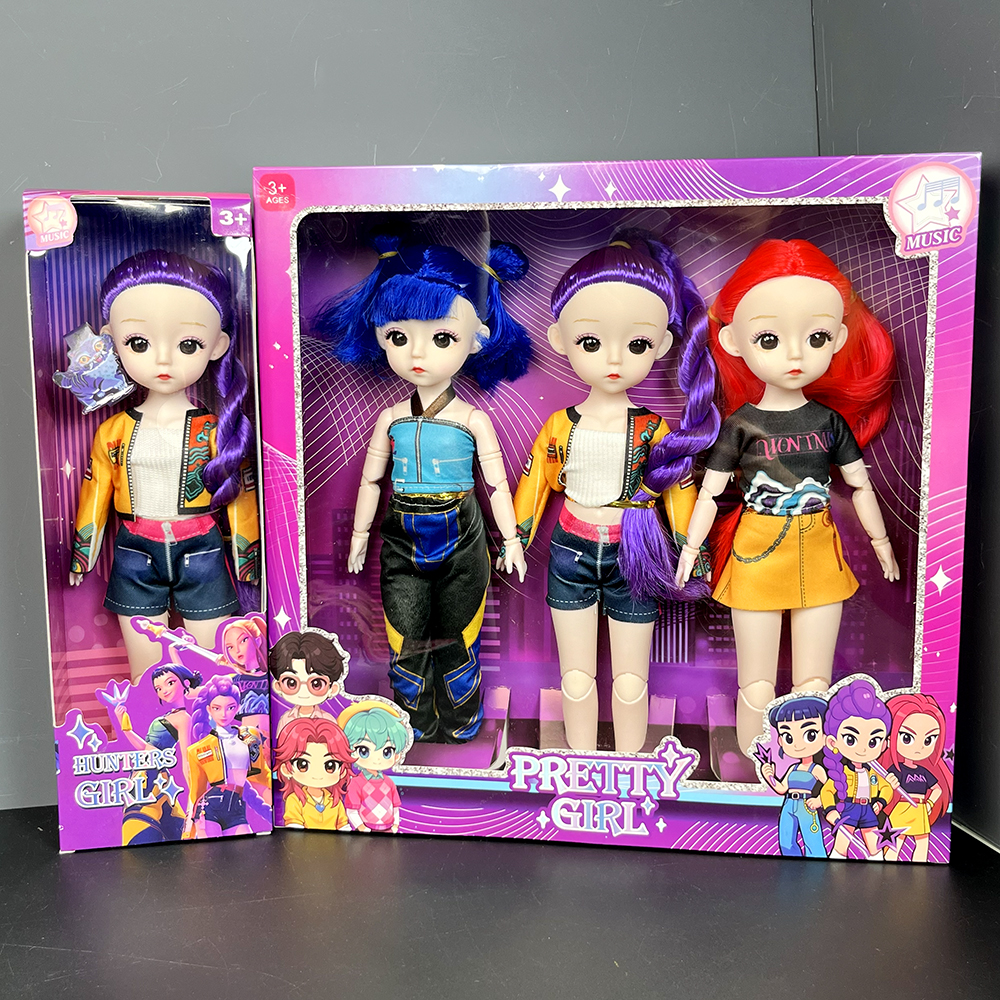 恶魔猎人kpop韩漫猎魔女团露米佐伊米拉搪胶玩偶芭比娃娃女孩玩具