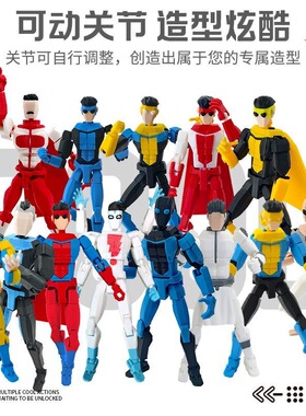 无敌少侠Invincible4全能侠马克人偶玩具多关节可动3d马克手办