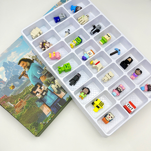 24入我的世界公仔洞洞乐minecrft僵尸村民手办戳戳乐儿童惊喜拆拆