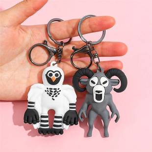 森林99Nights恐怖游戏周边钥匙扣麋鹿猫头鹰q萌立体挂件儿童礼物