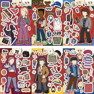 Stranger Things怪奇物语换脸贴纸主角十一拼图贴纸儿童益智玩具