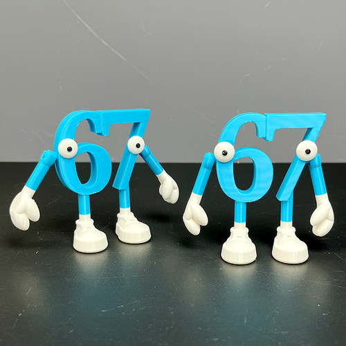 3d打印蓝色67号公仔手办关节可动外国山海经6号房子模型儿童玩具