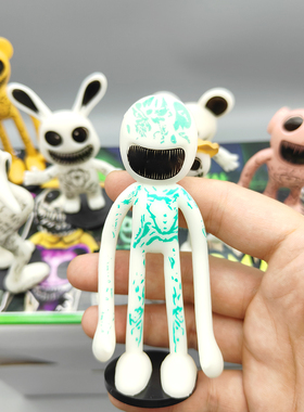 畸形动物园2zoonomaly第二季公仔玩具青色无眼怪黄帽子管理员模型