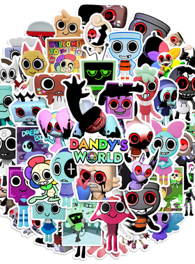 游戏周边丹迪的世界儿童diy贴纸Dandy's World卡通创意防水贴画