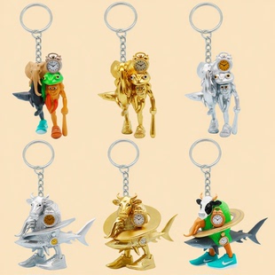 ai山海经融合版木棍人钥匙扣金银原版融合怪公仔开学书包挂件礼物
