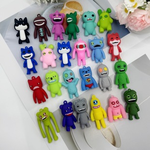 跨境热销萌芽怪兽钥匙扣挂件丑萌牙齿怪物fuggler抽象儿童钥匙链