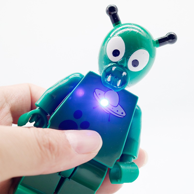 森林99nights发光手办积木版外星人麋鹿猫头鹰公仔模型圣诞玩具