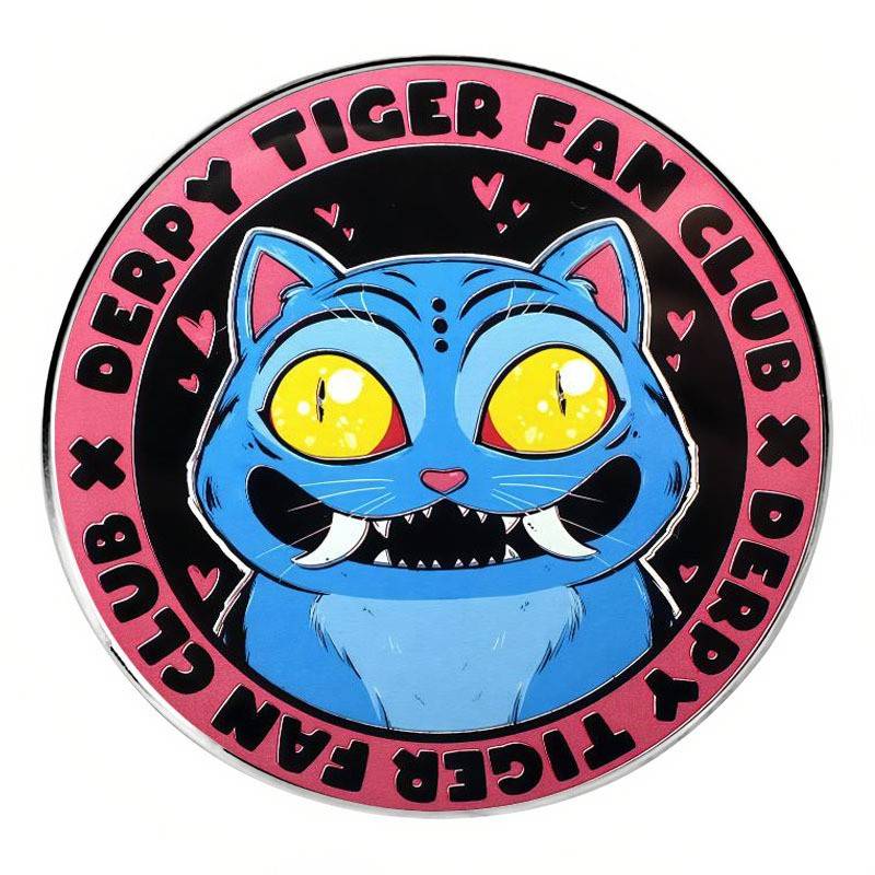 kpop猎魔女团蓝色猛虎三眼喜鹊胸针动漫周边别针胸章合金徽章配饰