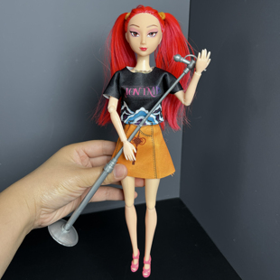 K-POP猎魔女团主角鲁米带乐器搪胶娃娃公仔手办恶魔男团模型玩具