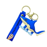 Трехмерная фигурка, подвеска, кукла из мягкой резины, украшение на сумку, брелок, крокодил