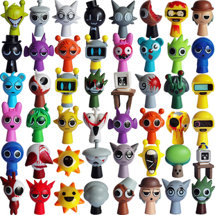 sprunki一二三阶段48个公仔手办模型节奏音乐盒子周边玩具洞洞乐