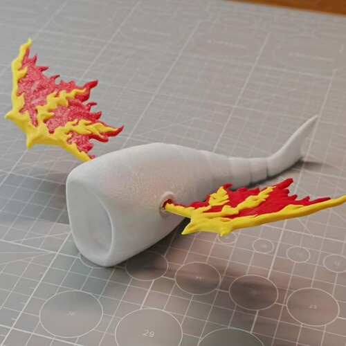 3D打印飞天食海者恶魔翅膀手办模型深海迷航遗迹布鲁普关节摆件