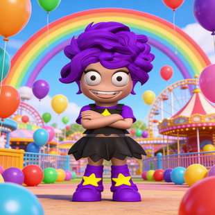 Poppy5新角色紫发莉莉可动手办3d玩具全身可动1006原型体模型玩具