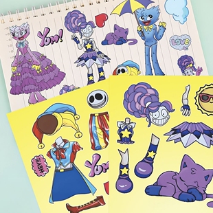 poppy5波比游戏时间换装贴纸合集kpop猎魔女团鲁米手账贴涂鸦贴画