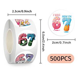 窃取脑腐游戏67公仔涂鸦贴纸抽象数字装饰贴画儿童diy益智玩具贴