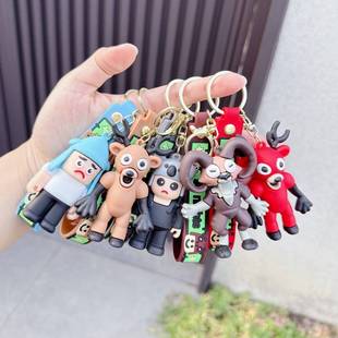 森林中的99夜全角色手办钥匙扣99Nights无敌鹿神立体公仔挂件玩具