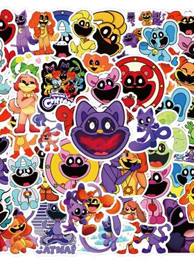 50张新款Smilling Critters涂鸦贴纸恐怖微笑动物瞌睡猫diy贴画