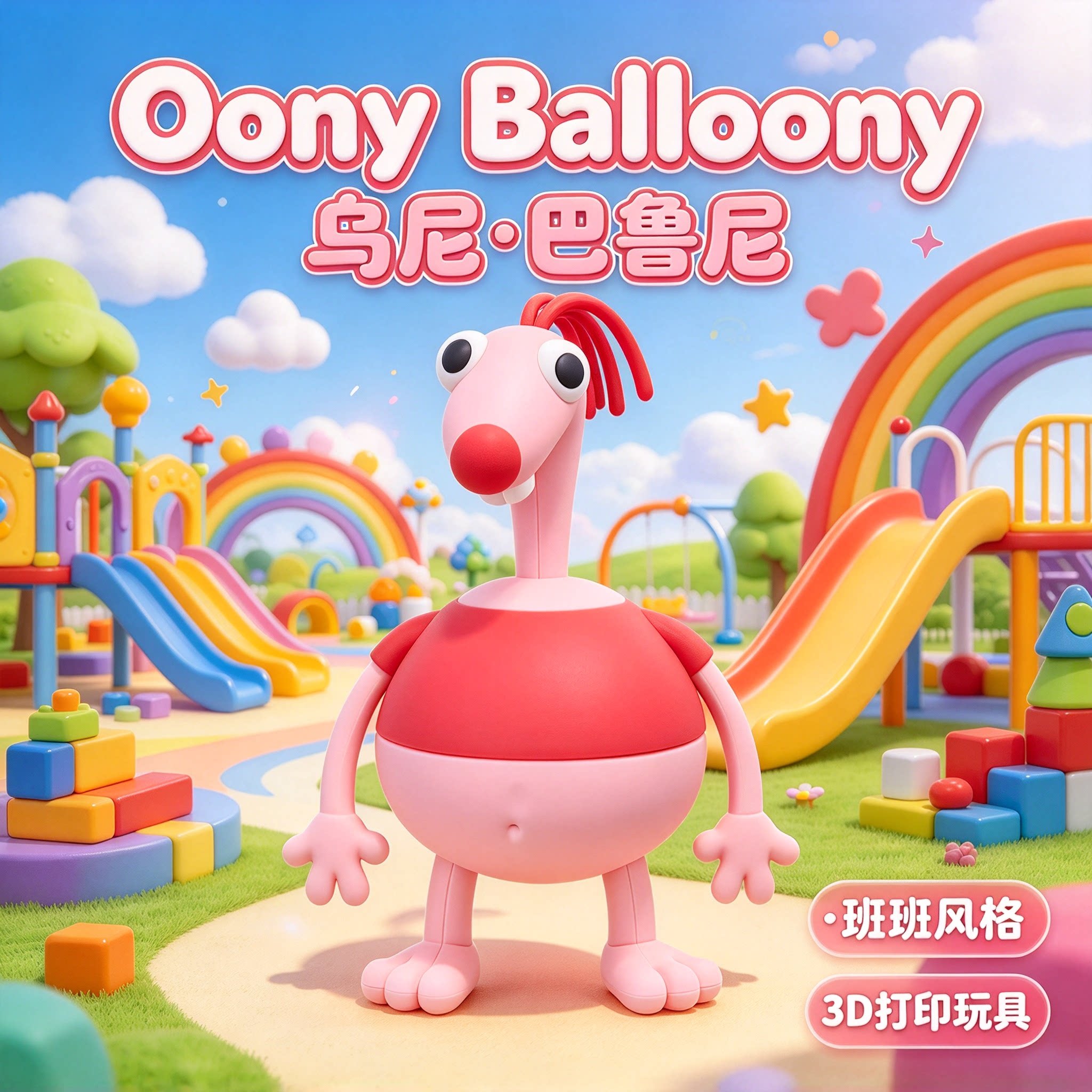 班班幼儿园乌尼·巴鲁尼女士卡通手办人偶3d打印保姆达达杜摆件具