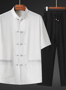 唐装中老年人短袖中国风汉服