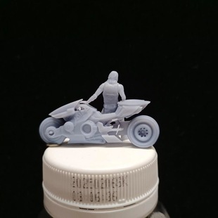 【赛博朋克】强尼银手 靠摩托车 1/64微缩车模小人偶模型手办白模