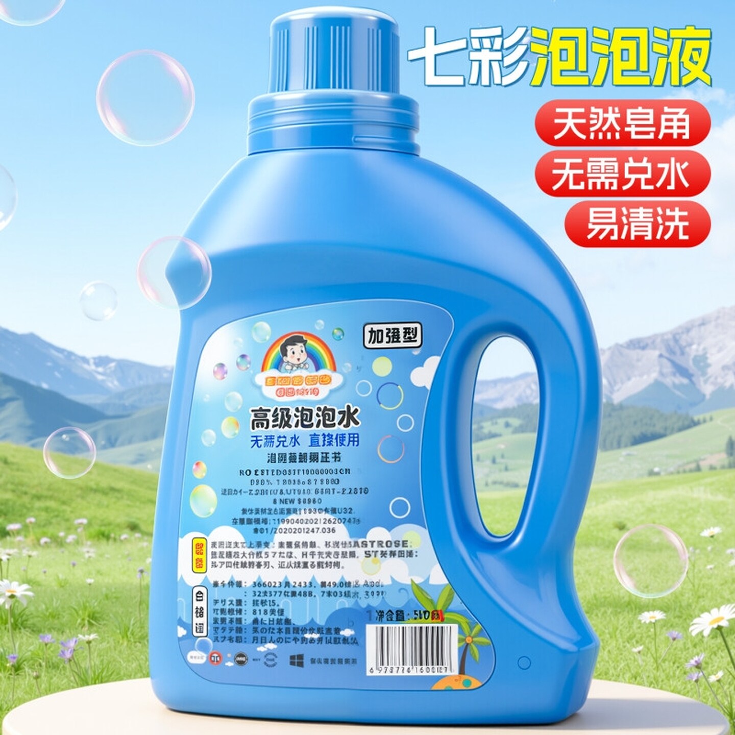 泡泡水补充液相机泡泡机专用泡泡液枪吹棒儿童大桶电动器七彩浓缩