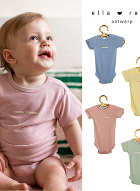 6Z little现货ella and rapha SS25春夏新生儿宝宝短袖包屁衣