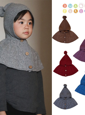 Little家现货 Dua perla FW25新款女童日常保暖多色羊毛披风斗篷