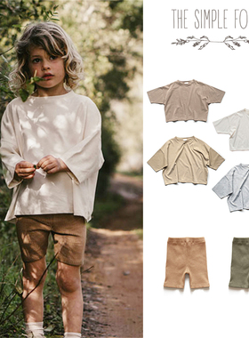 6Z Little英国the simple folk SS24春夏儿童短袖休闲T恤裤子