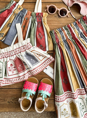 5Z Little现货西班牙belle chiara SS25女宝妈妈亲子吊带半裙