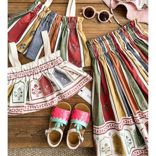 SS25女宝妈妈亲子吊带半裙 chiara Little现货西班牙belle