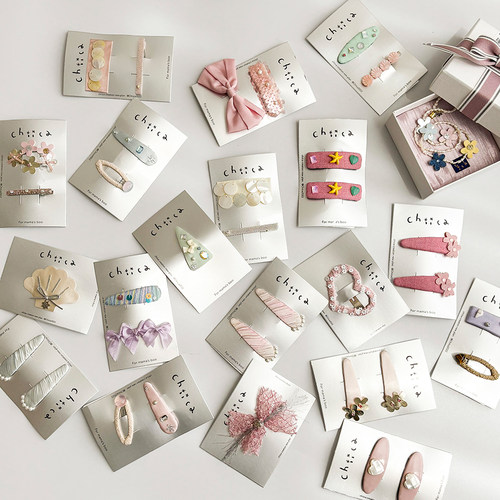 新品补Little家 Chiica SS26女宝原创手工派对系列可爱百搭发夹