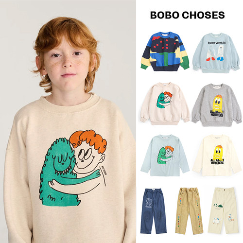 Little 西班牙bobo choses FW26秋冬儿童卫衣T恤长裤针织毛衣
