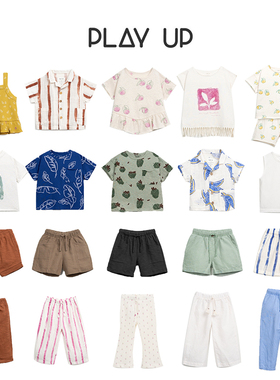 6Z Little现货 play up SS25春夏男童女童短袖背心上衣裤子