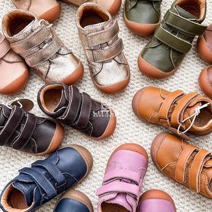 真皮防滑底 FW25幼童宝宝二段学步鞋 85Z Little现货丹麦Bisgaard