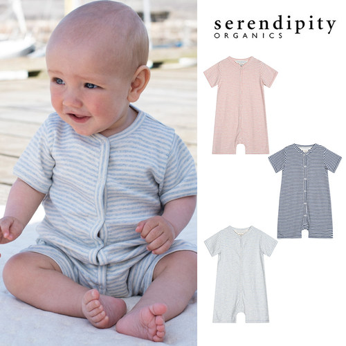 Little现货 丹麦 serendipity SS26春夏宝宝有机棉短袖短裤连体衣