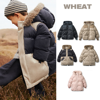 7Z Little现货 丹麦WHEAT FW25秋冬儿童加厚灯芯绒棉服