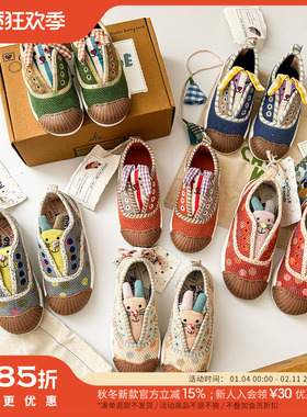 85Z补little现货印度choose kind SS25儿童帆布鞋室内鞋防滑透气
