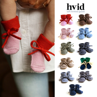 FW25秋冬宝宝新生儿羊毛脚套袜套保暖 比利时HVID Little现货