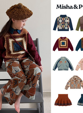 Little现货 Misha Puff FW26儿童羊毛针织开衫外套毛衣上衣半裙