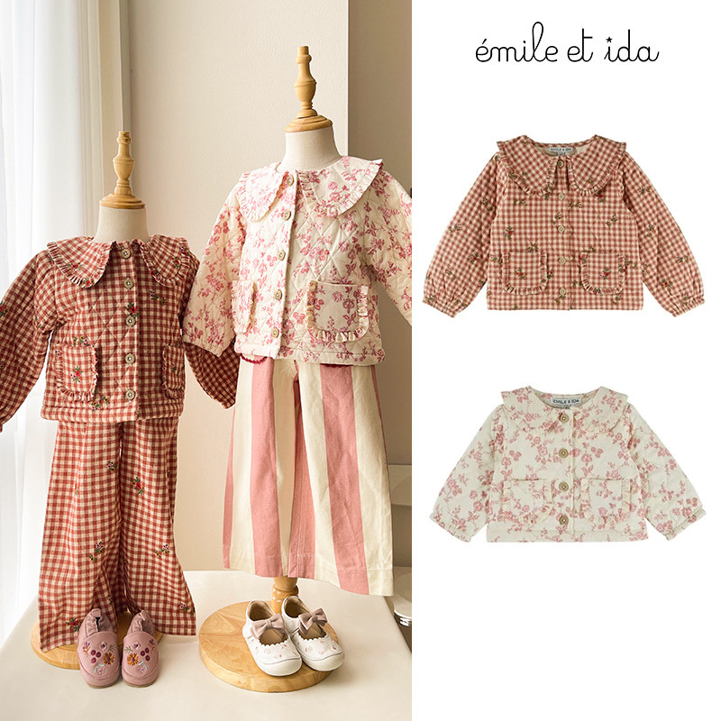Little现货 法国emile et ida FW26秋冬女宝棉衣夹克外套100棉