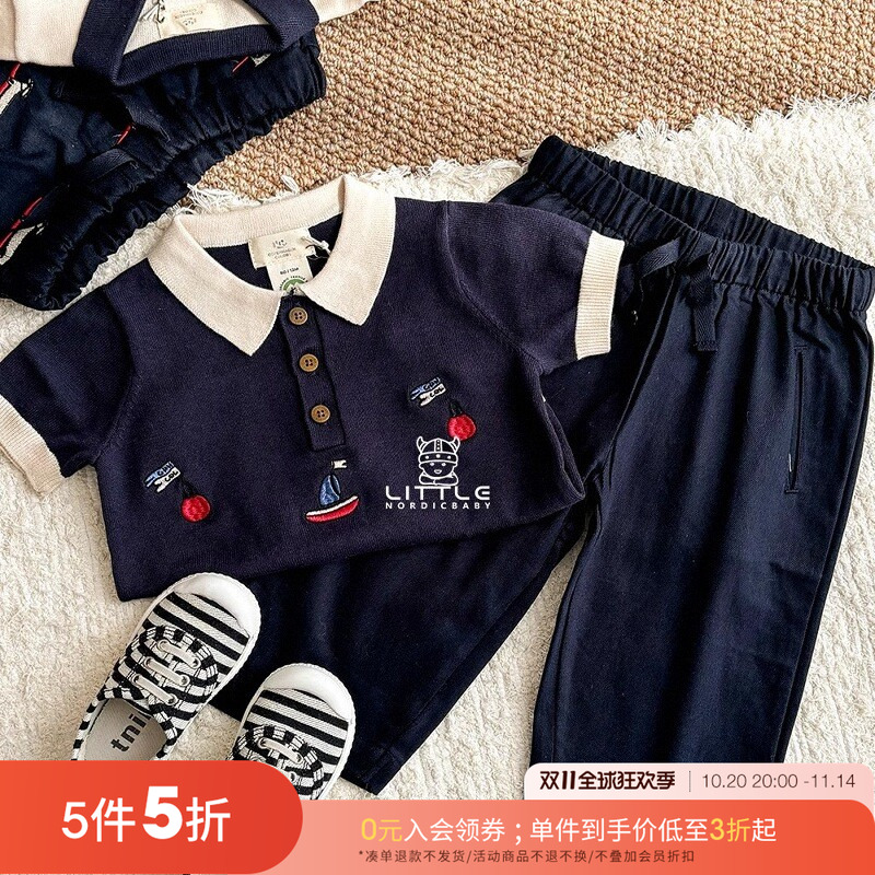 55 Little现货Copenhagen Colors SS25男女宝polo领短袖短裤长裤
